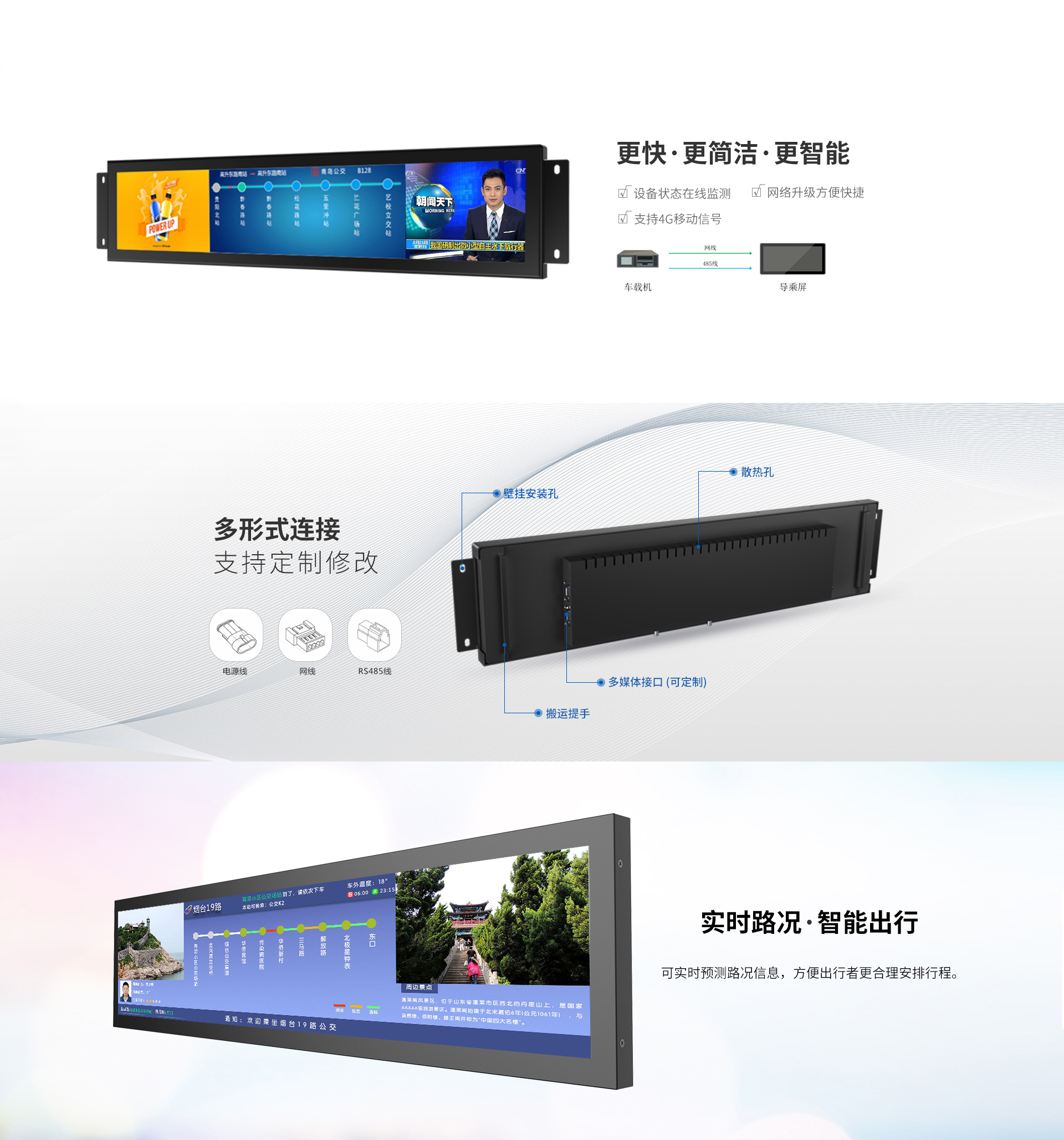 公交车LCD导乘屏37.8寸(图2)